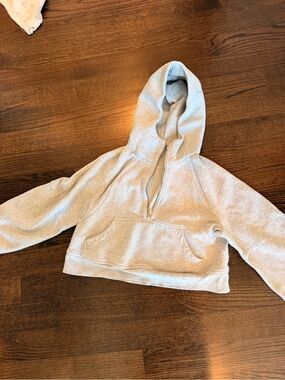 lululemon athletica Light Gray Half-Zip Hooded Pullover
